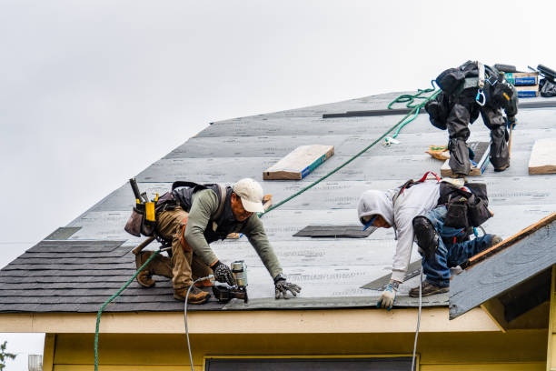 Professional Gutter Installation technician working in Melbourne Beach, FL